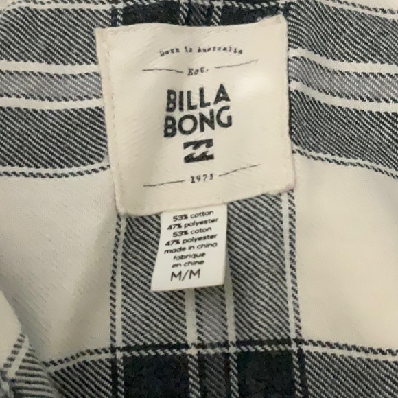 (M) Billabong Checkered Long Sleeve Button Up Casual Shirt - Picture 2 of 5